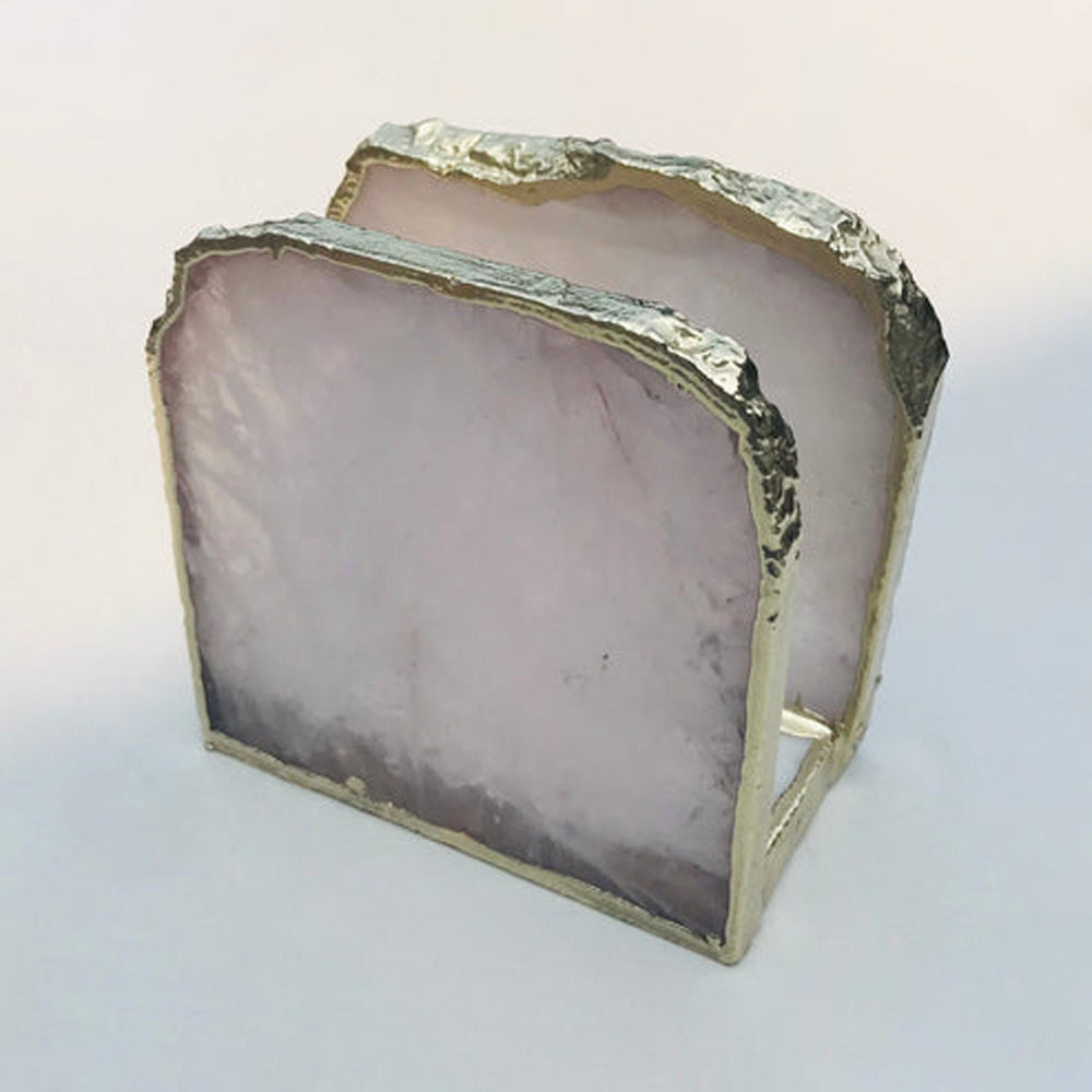 Rose Quartz Napkin Holder