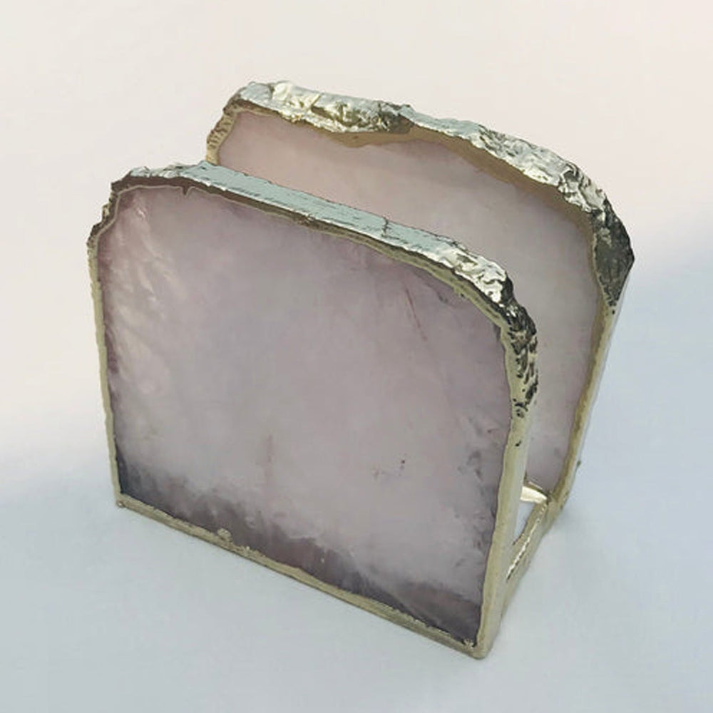 Rose Quartz Napkin Holder