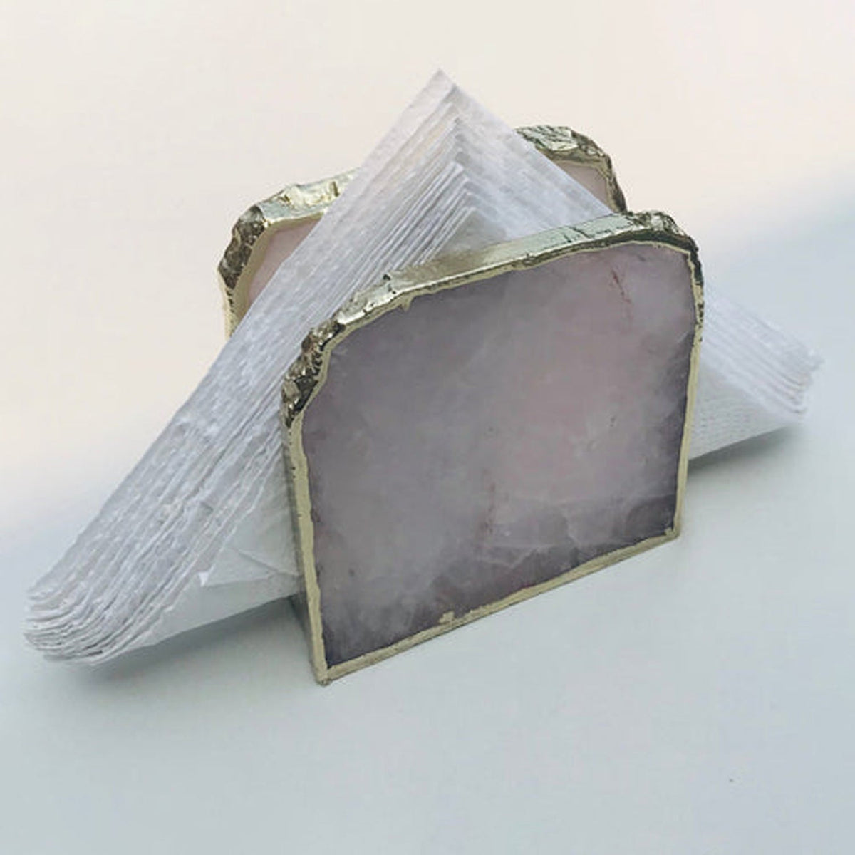 Rose Quartz Napkin Holder, picture 4 of 6