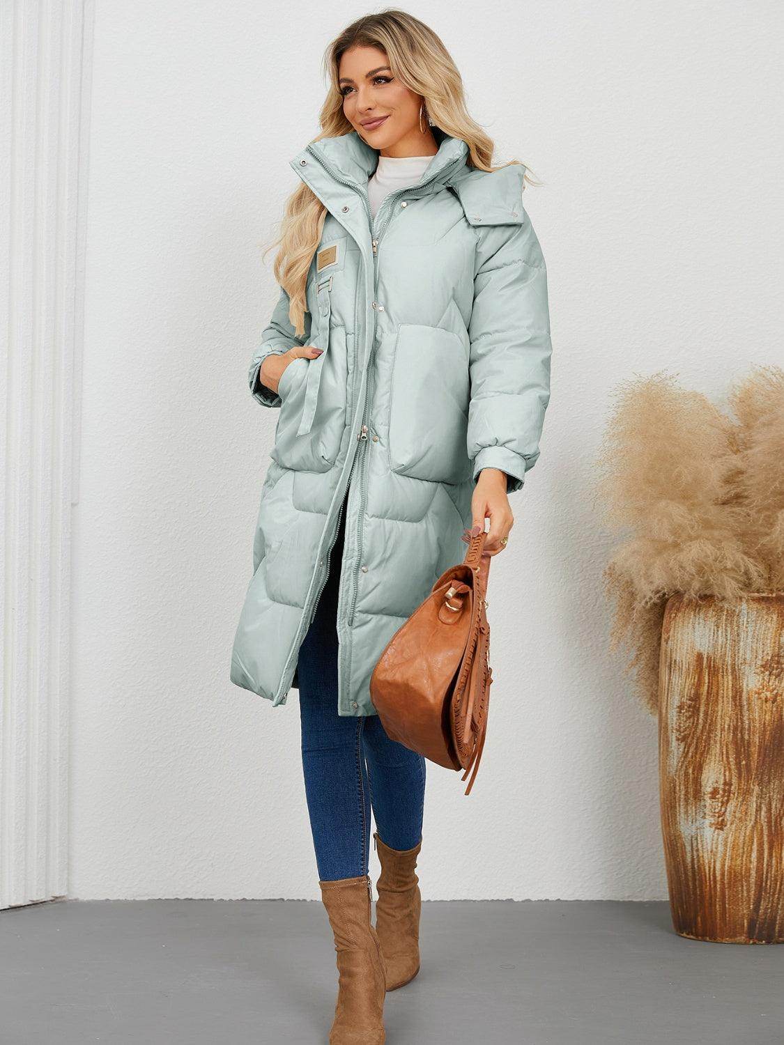 Hooded Longline Puffer Coat, picture 8 of 8