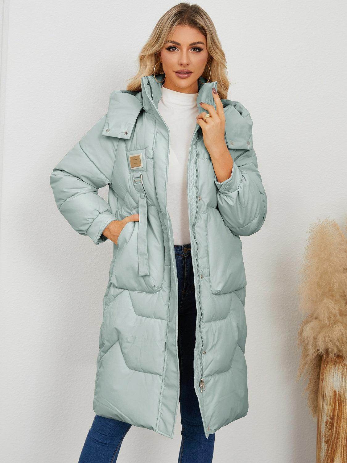 Hooded Longline Puffer Coat, picture 4 of 8