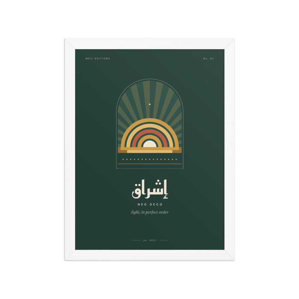 Neo Deco Framed Poster, 30 × 41 cm