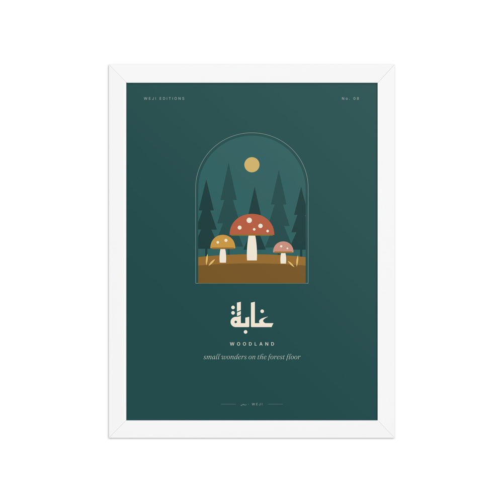 Woodland Mushrooms Framed Poster, 30 × 41 cm