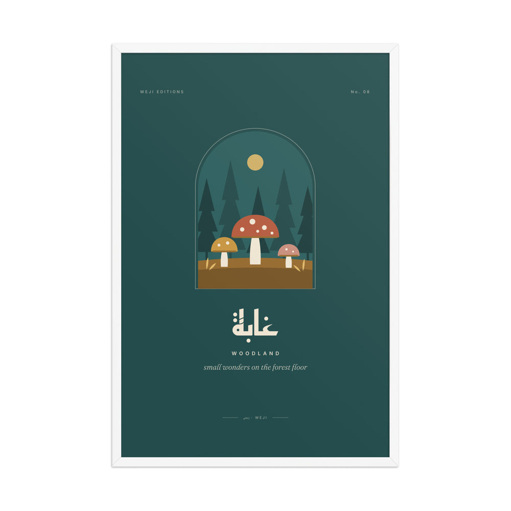 Woodland Mushrooms Framed Poster, 61 × 91 cm