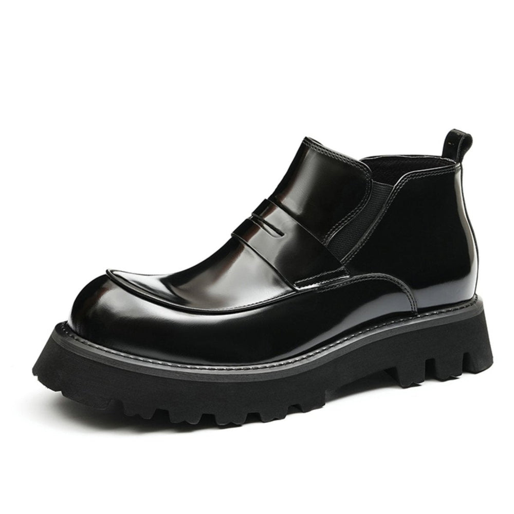 Men’s Glossy Calfskin Chelsea Boots