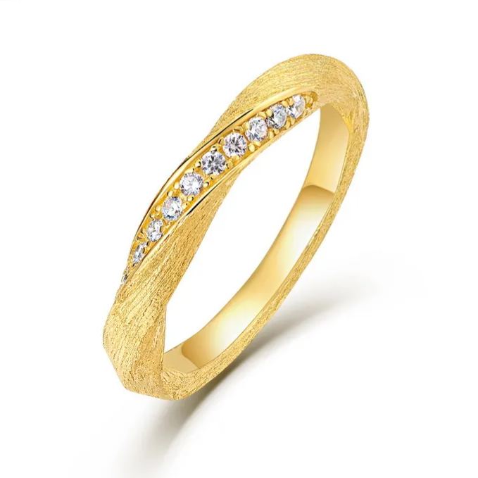 Twist Zircon Stacking Ring, picture 2 of 5