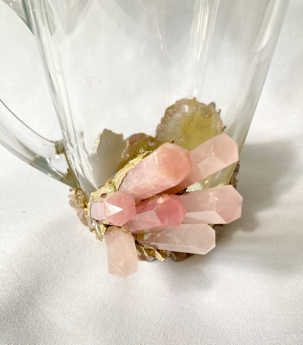 Rose Quartz Point Coffee and Tea Glass, 11 oz