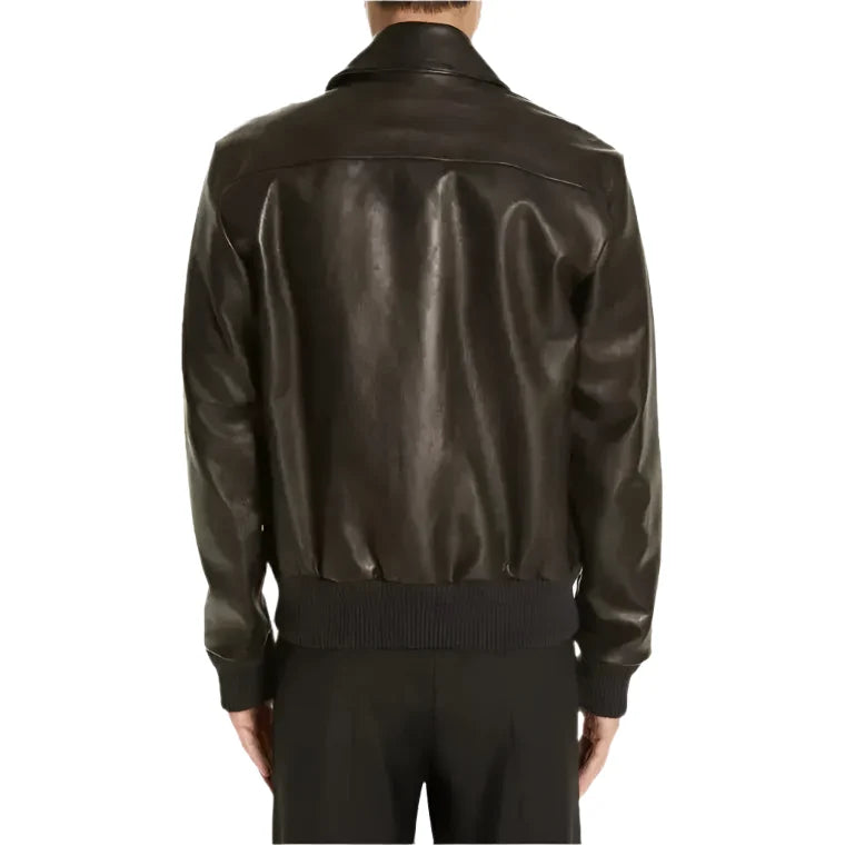 Men’s Classic Black Leather Jacket, picture 3 of 4