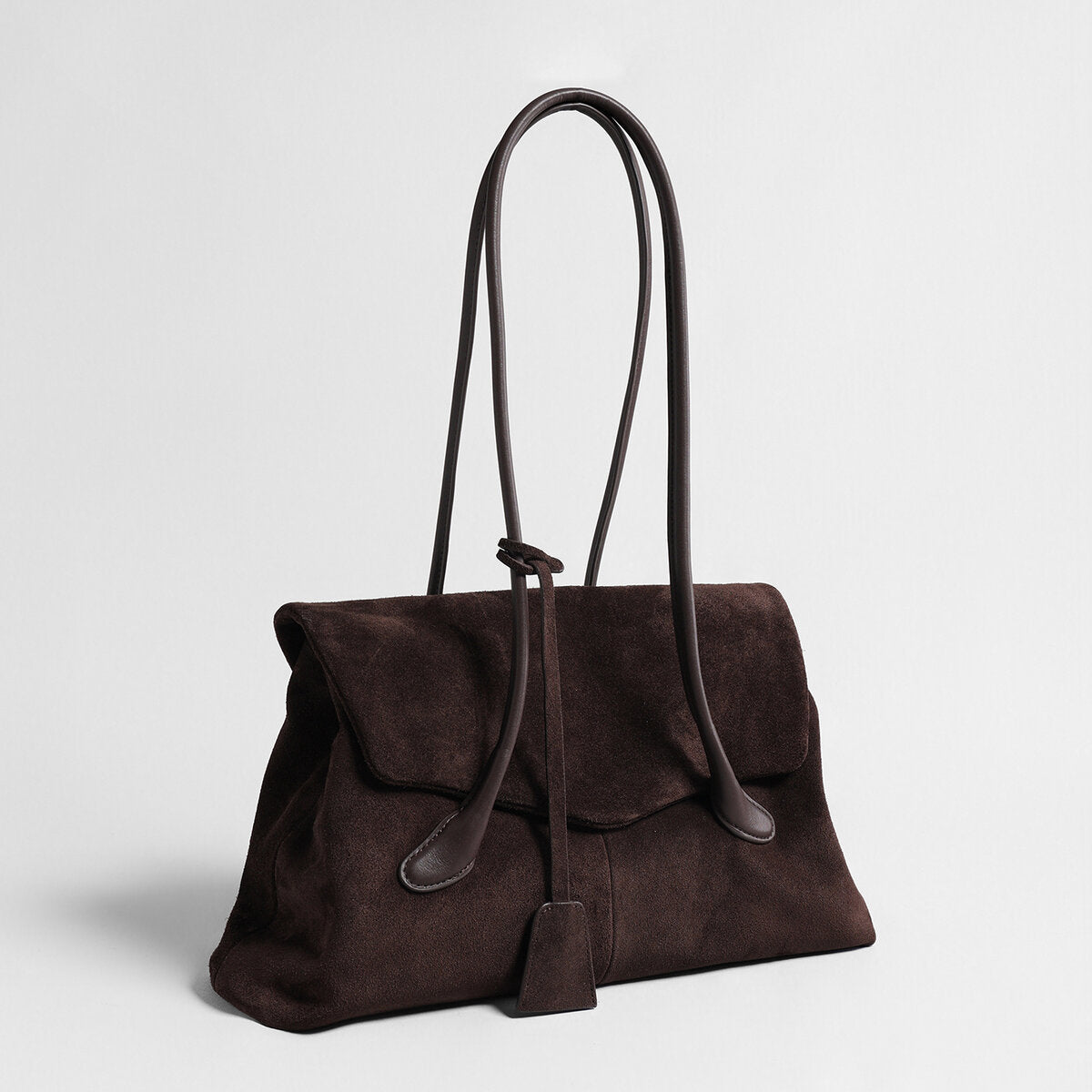 Oversized Leather Tote Bag with Knotted Handle, picture 2 of 7
