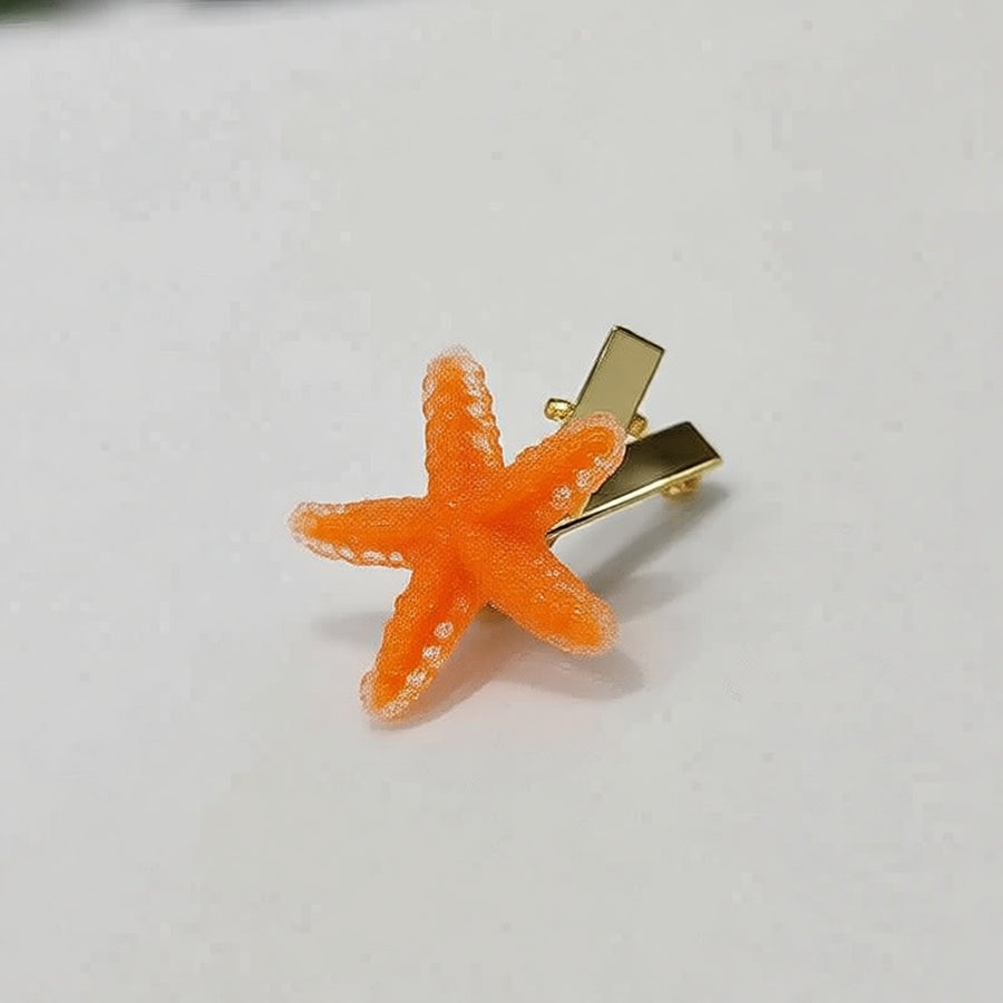 Crystal starfish hair clip