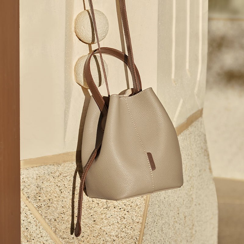 Soft Pebbled Bucket Shoulder Bag, picture 6 of 6