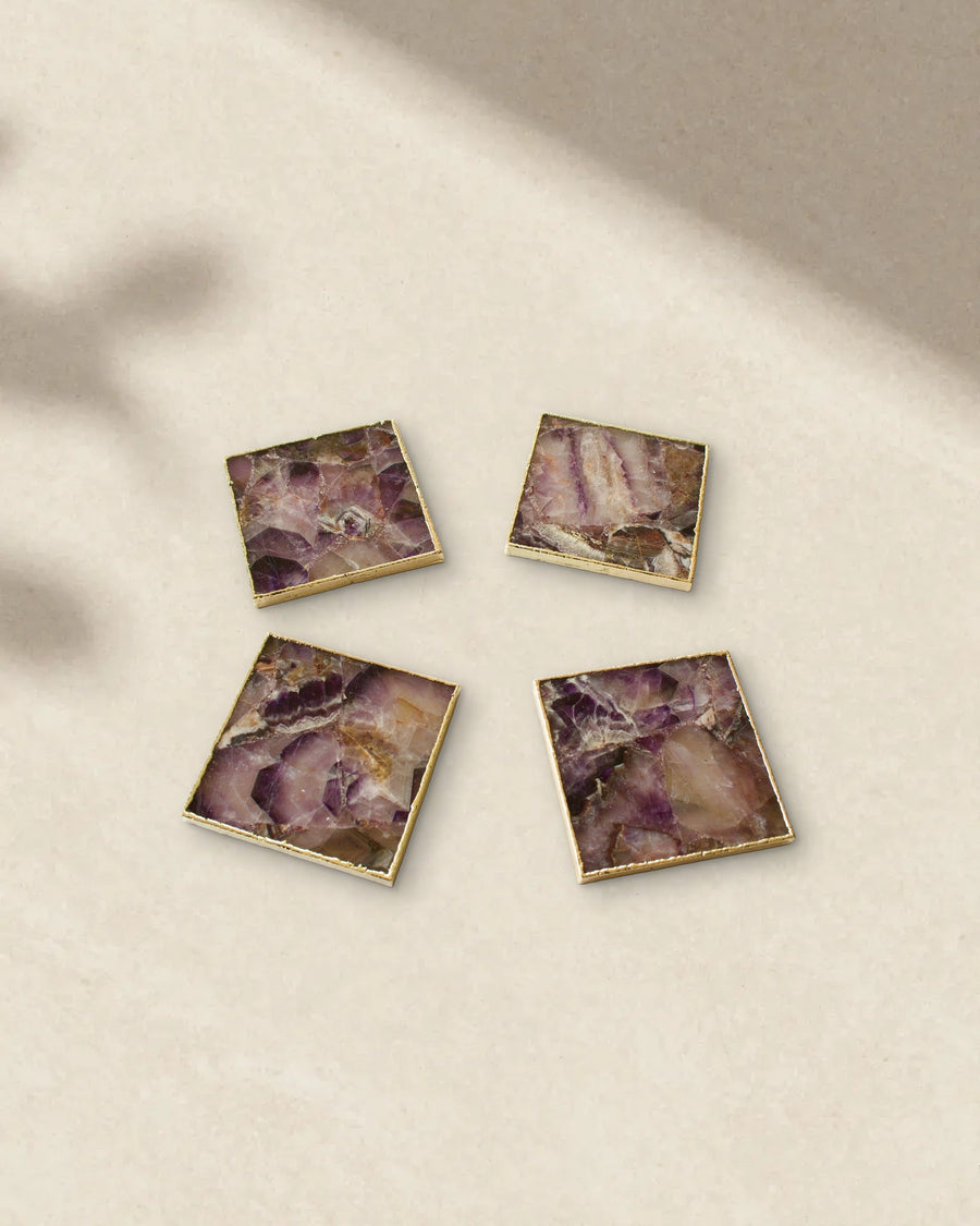 Amethyst Square Coasters