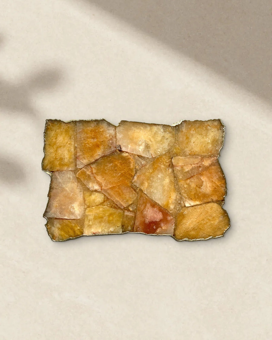 Golden Brown Agate Cheese Board, 10 x 15 Inch