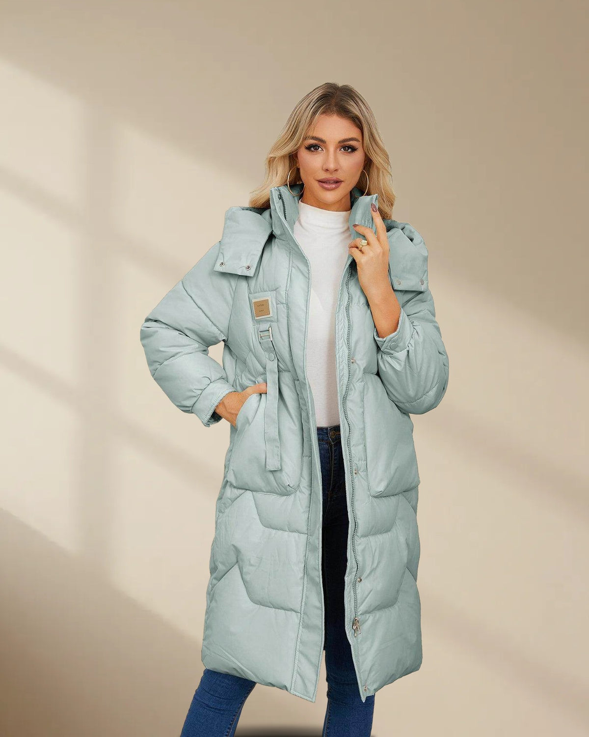 Hooded Longline Puffer Coat, picture 2 of 8