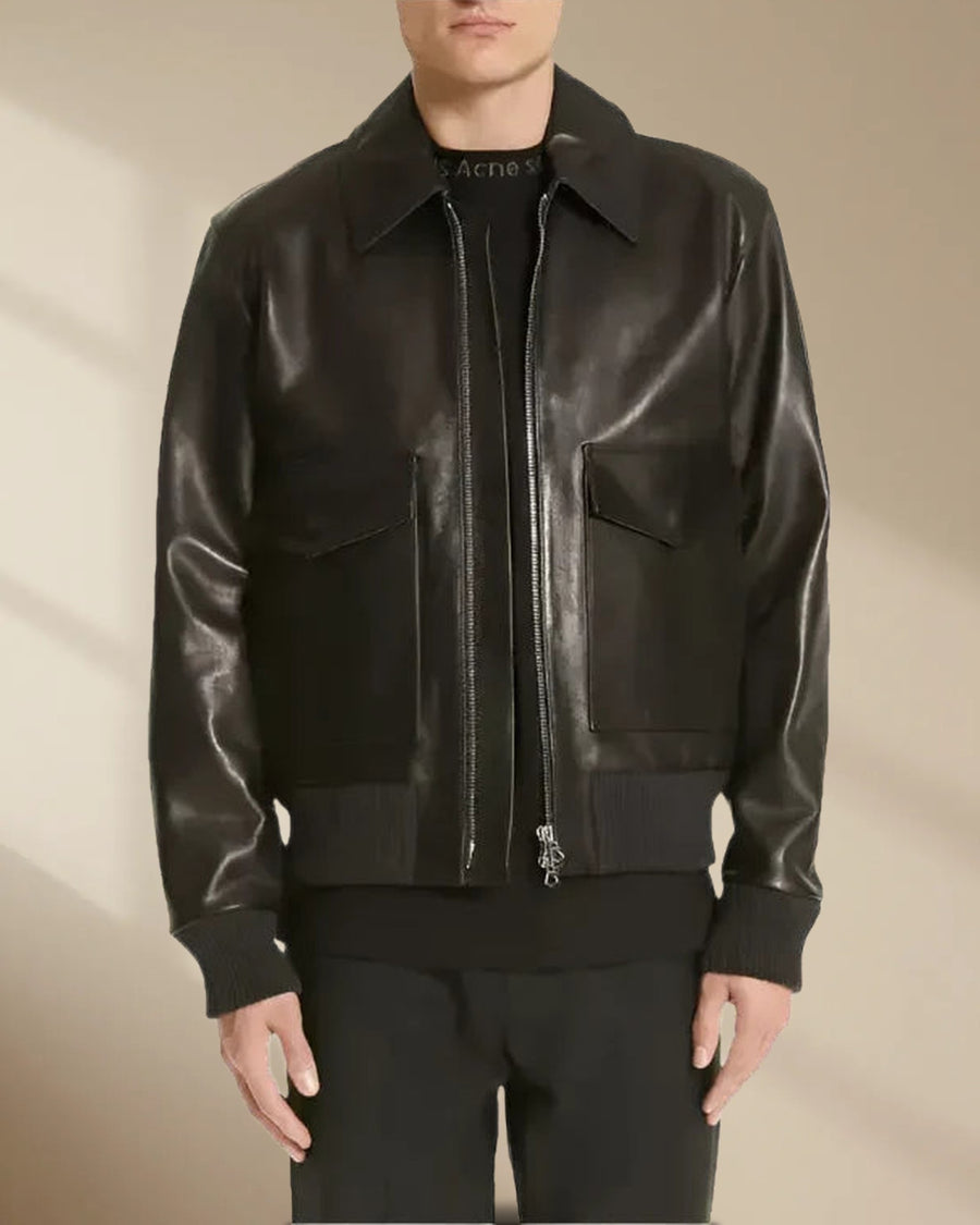 Men’s Classic Black Leather Jacket