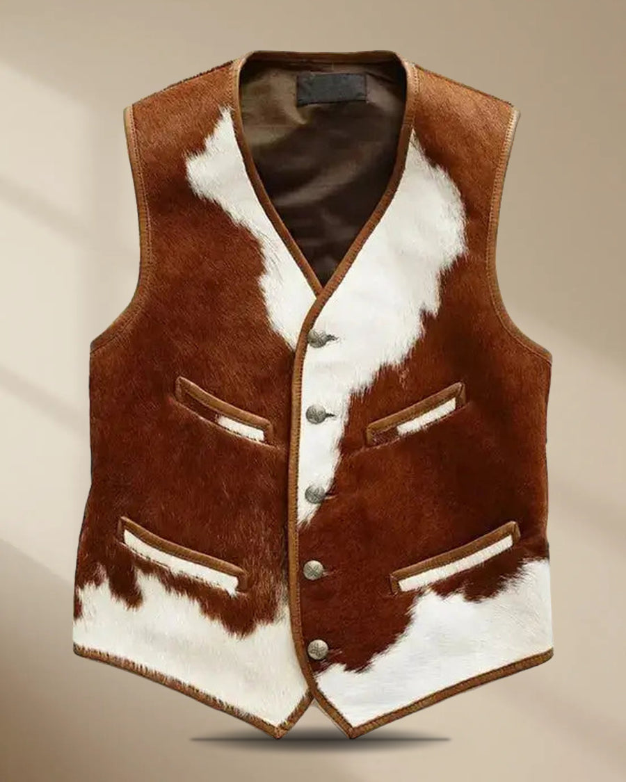 Men’s Cowhide Leather Western Vest