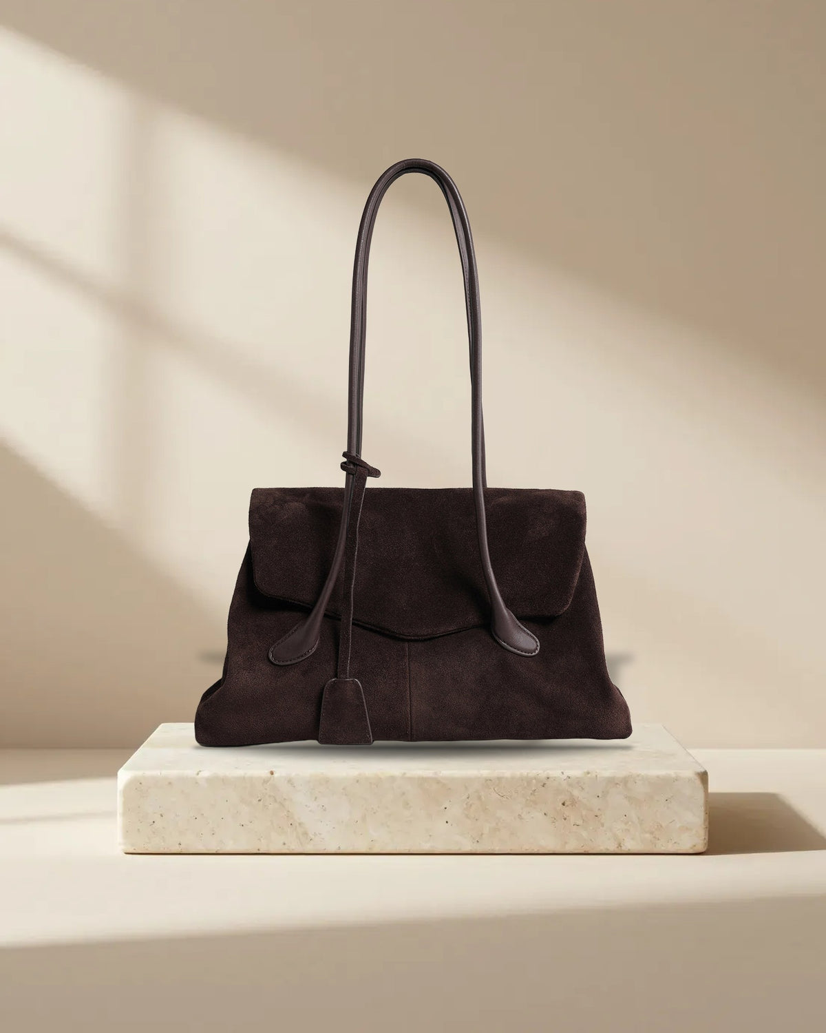 Oversized Leather Tote Bag with Knotted Handle, picture 7 of 7