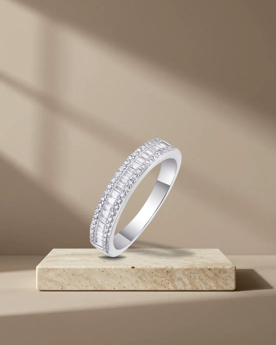 Moissanite Pavé Band Ring