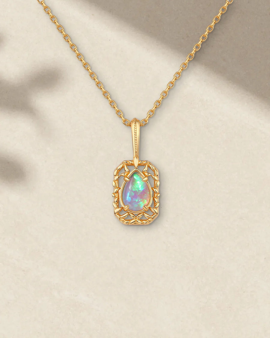 Openwork Opal Pendant Necklace