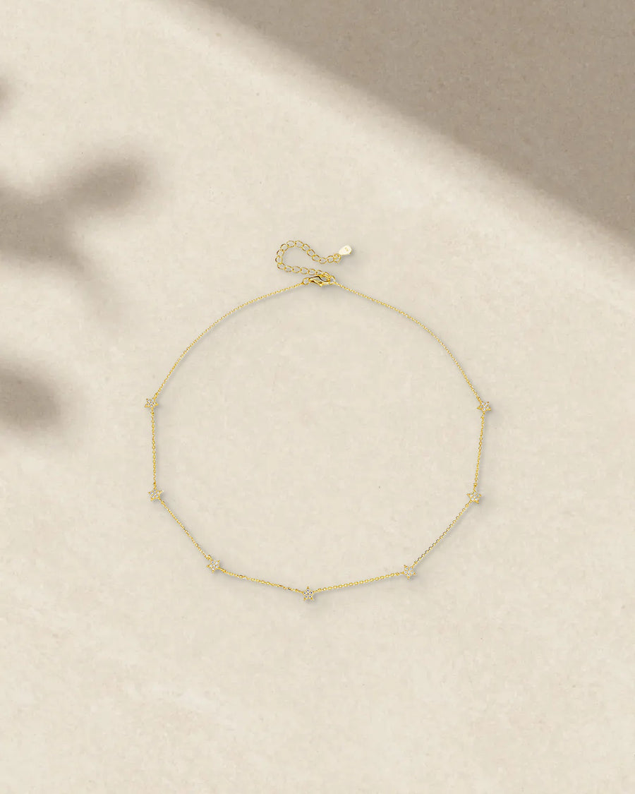 Star Station Chain Necklace in Gold