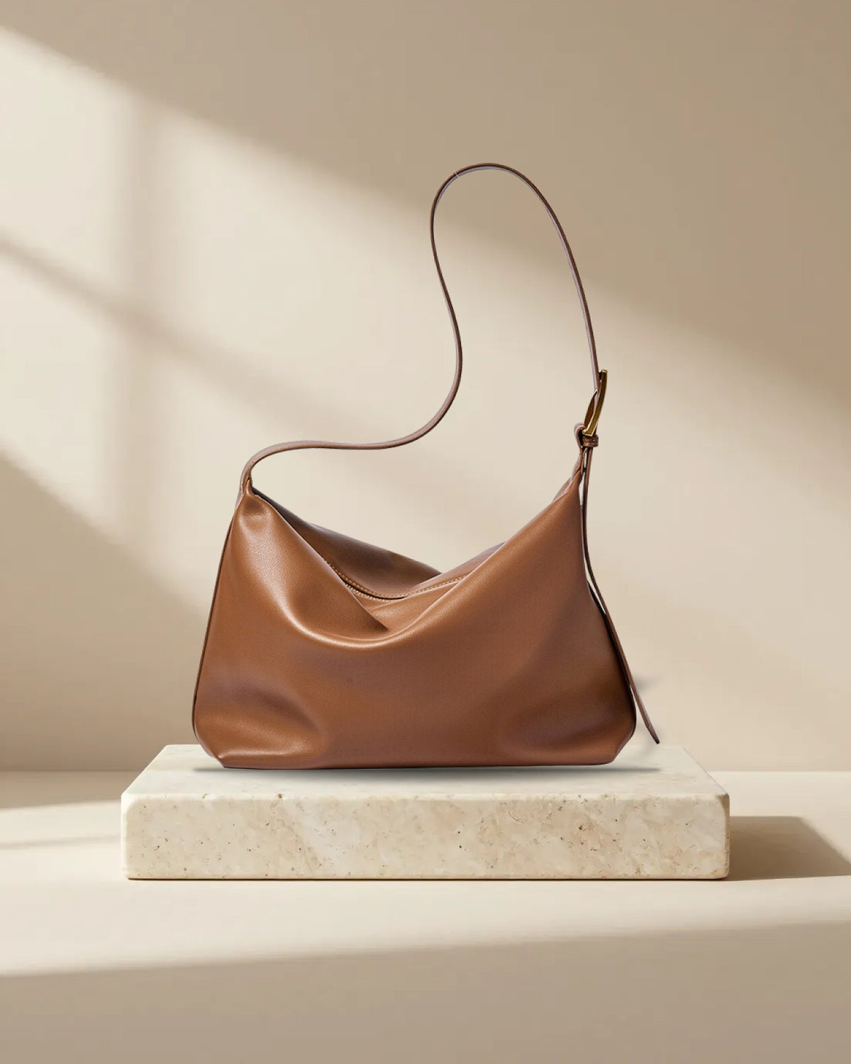 Soft Leather Slouch Shoulder Hobo Bag, picture 8 of 8