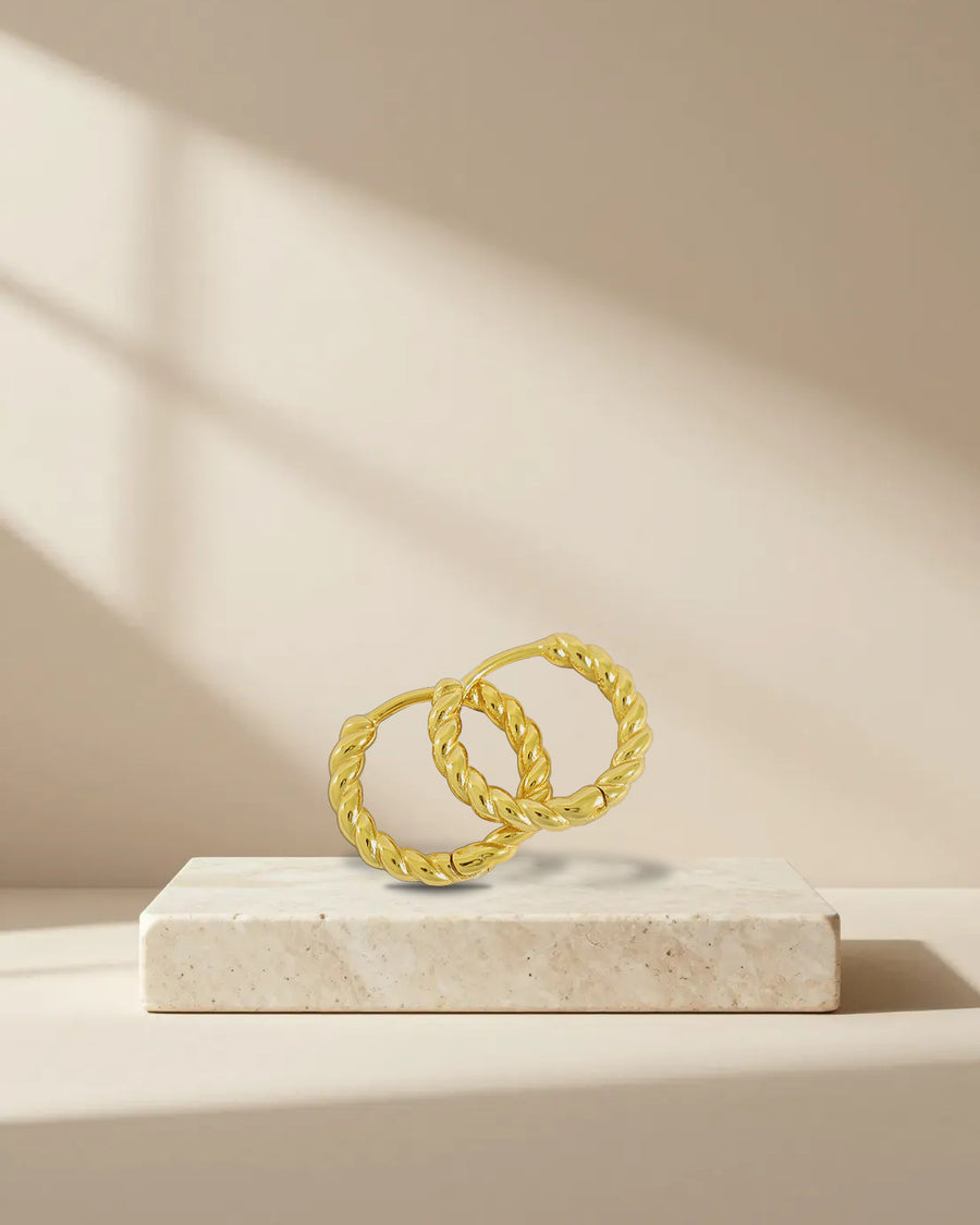 Twisted Rope Hoop Earrings