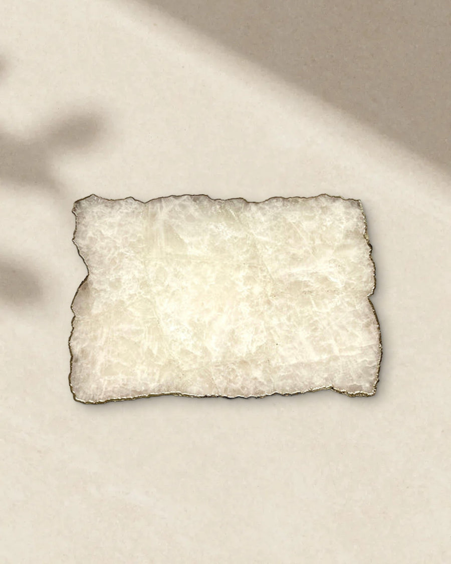White Agate Cheese Board, 10 x 15 Inch