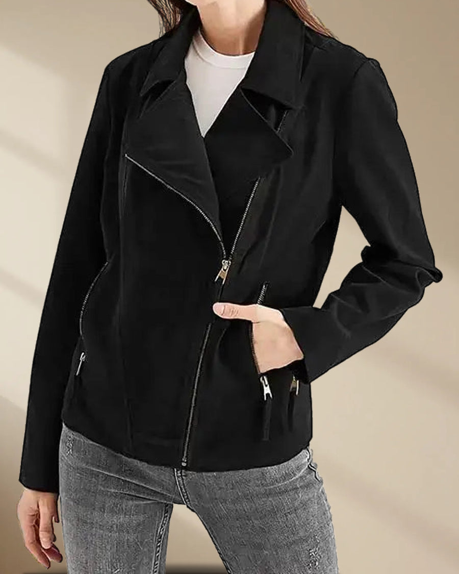 Women’s Black Suede Leather Jacket