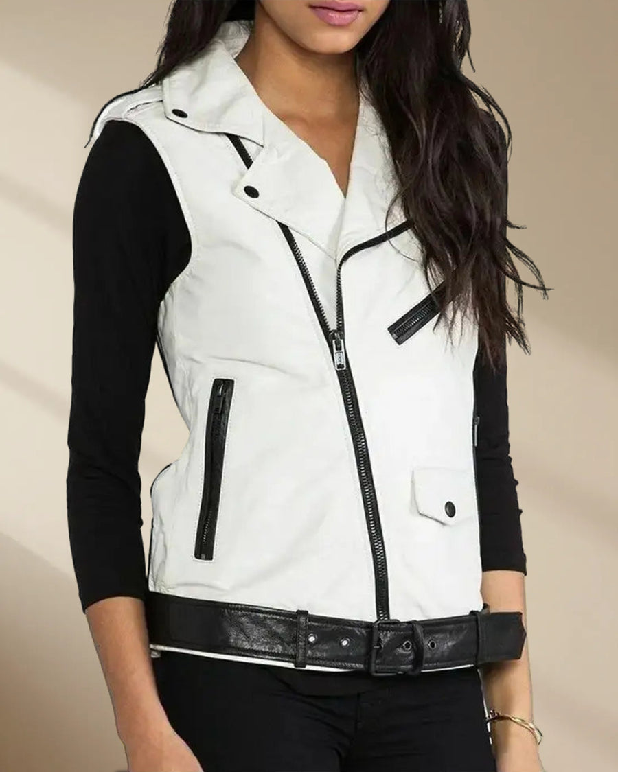 Women’s Leather Motorcycle Vest